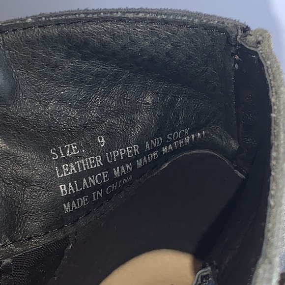 Restricted Suede Black & Blue Patchwork Wedge Buckle Booties - Picture 12 of 16